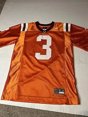 Virginia Tech VT Hokies Football Jersey Youth Medium Nike Boys #3 Orange Team • $19.97