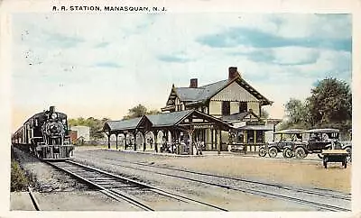 J86/ Manasquan New Jersey Postcard C1910 Railroad Depot Station 44 • $17.25