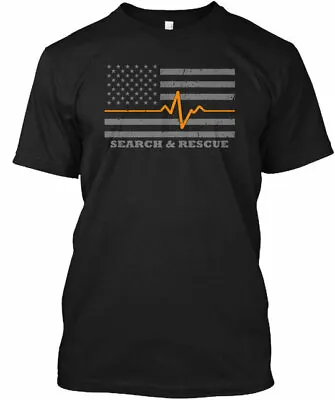 Thin Orange Line Search And Rescue Flag - & Tee T-Shirt • $55.87