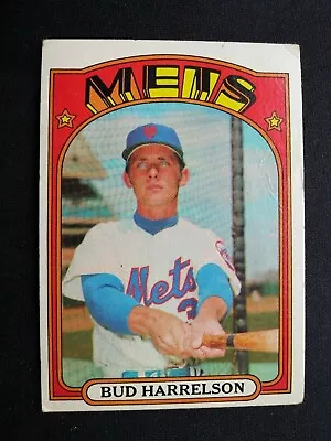 1972 Topps Baseball Card # 53 Bud Harrelson - New York Mets • $1.49