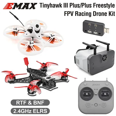 EMAX Tinyhawk III Plus Freestyle 2.4GHz FPV RC Racing Drone ELRS E8 Transmitter • £210.24