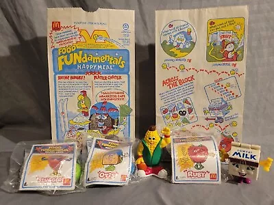 Vintage 1992- Mcdonalds Food Fundamentals Happy Meal Toys*Full Set W/U3T & Bags* • $16.99