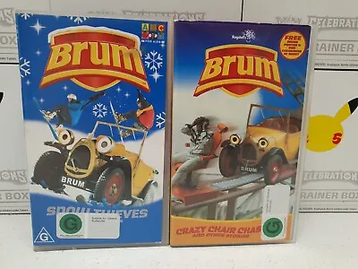 2x BRUM VHS - CRAZY CHAIR CHASE And OTHER STORIES & Snow Thieves • $30