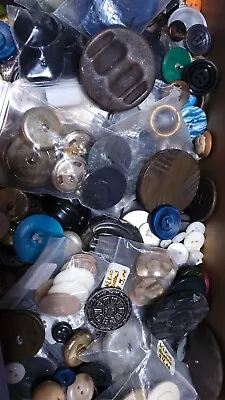 Vintage Buttons Lot-Bagged- Loose -Some On Cards- All Kinds! Lot #2 • $14.99