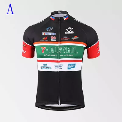 Retro 7 Eleven Mens  Cycling Jersey Cycling Short Sleeve Jersey Bicycle Jerseys • $22.24