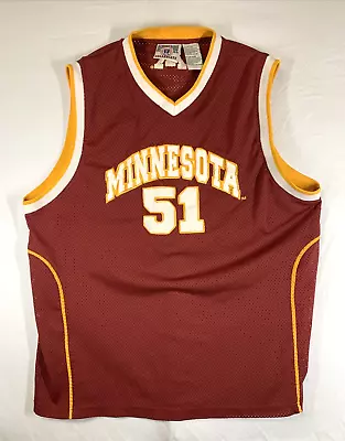 Vintage Minnesota Golden Gophers Colligate Basketball Blank Mesh Tank Jersey XL • $28.88