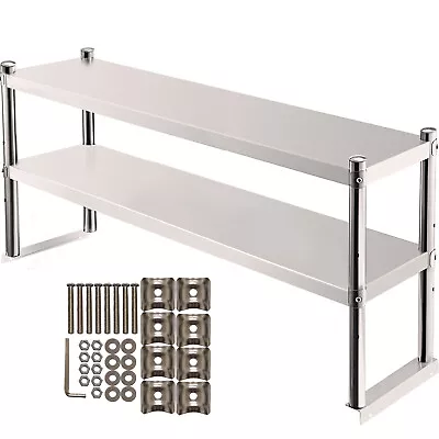 VEVOR Stainless Steel Commercial Wide Double Overshelf For Work Prep Table • $68.99