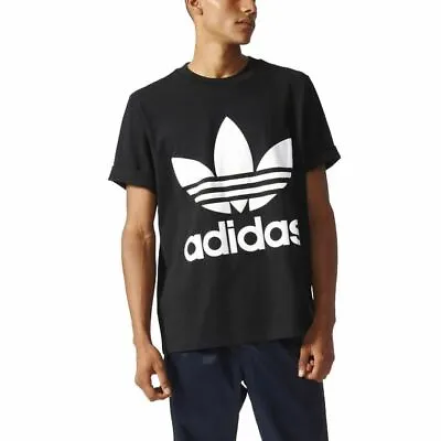 $15 • Buy Adidas Originals Men's Trefoil Boxy Tee - Black - Clearance