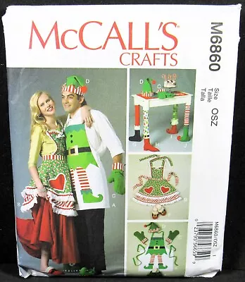 Christmas Elf Aprons Size S M L XL McCalls 6860 Uncut Pattern • $10.99