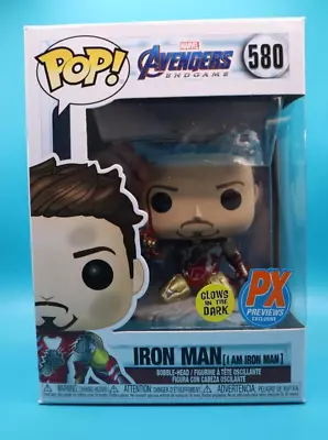 Funko Pop- Iron Man ( I Am Iron Man”) #580 - Endgame  Glow In The Dark Pop Vinyl • £12