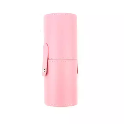 1Pc Pink PU Leather Makeup Brush Holder Travel Brushes Case Bag Cup With Lid Por • $17.49