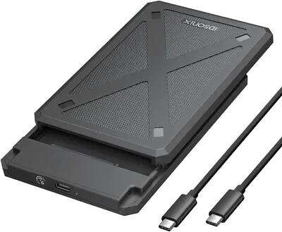 2.5 Inch USB-C Hard Drive Enclosure USB 3.1 6Gbps UASP SATA HDD SSD Case • £5.99