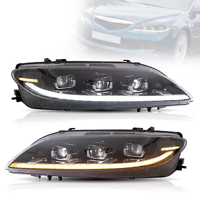 VLAND LED Headlights For 2003-2008 Mazda 6 Projectorwith Sequential Turn Signal • $304.50