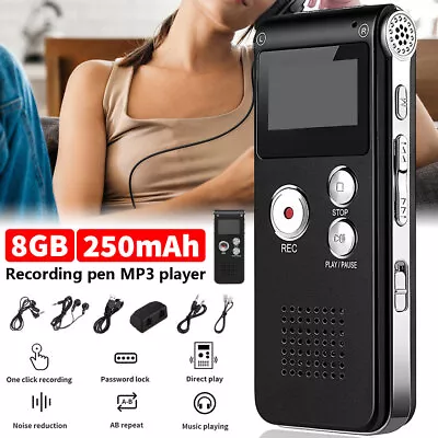 Digital Voice Recorder Dictaphone Audio Sound Recorder Mini Small Spy Lecture • $17.98