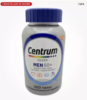 Centrum Silver Mens 50 Plus Vitamins Multivitamin 200 Tablets EXP 09/2025 • $18.18