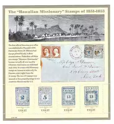 $3.25 • Buy Scott  #3694... 37 Cent....Hawaiian Missionary... Sheet Of  4