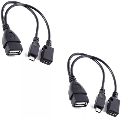 2 Pack USB Port Adapter OTG Cable For Supported Micro USB OTG Devices • $4.79