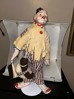 The Heritage Mint 16  Porcelain Clown 1989 Happiness And Love Collection/Stand • $20