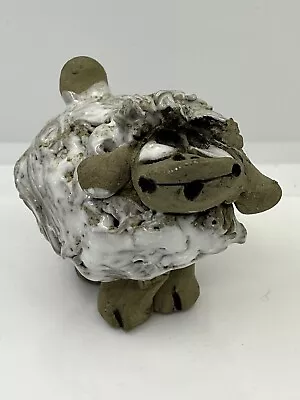 Small Handmade Studio Pottery Sheep Figure-Cute Collectible Ornament-5.5cm High • £9