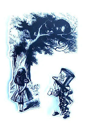 Cheshire Cat In Tree Alice Wonderland & Mad Hatter Clear Stamps • $7.59