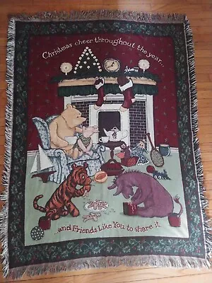 Disney Classic Pooh Afghan Blanket Goodwin Weavers Christmas Holiday 44x58 • $59.95