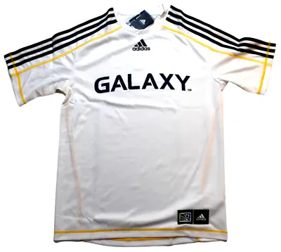 Adidas Mens MLS Los Angeles LA Galaxy White Reserve Jersey NWT Small • $10