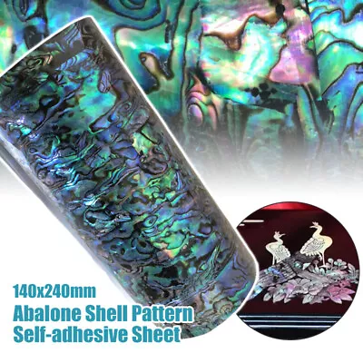 240x140MM Abalone Shell Veneer Sheet Sticker Adhesive Flexible Bendable Inlay UK • £21.08