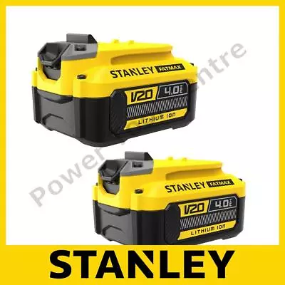 £79.99 • Buy 2 X Genuine Stanley FatMax V20 SFMCB204 18v 4.0ah Lithium Ion Battery 18 Volt