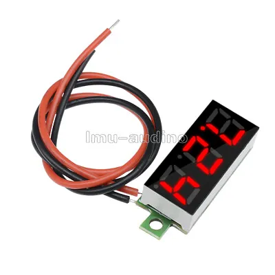 5PCS 0.28  2 Wire Voltmeter Mini DC Digital Panel Mount LED Voltage Volt Meter • $4.66