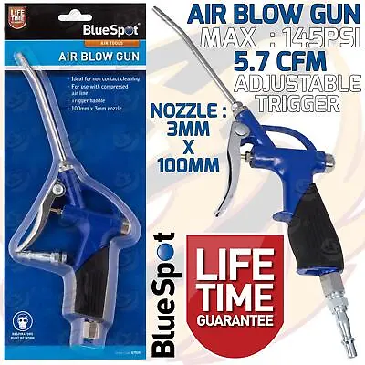£7.95 • Buy BLUESPOT Air Dust Gun Compressed Air Blow Blower 100mm Nozzle Adjustable Trigger