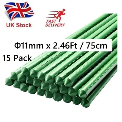 Garden Plant Stakes Support Sticks Canes Pole Grow Tools 15 Pack Φ11mmx75 Cm • £9.99