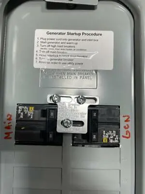 Generator Interlock Kit  Square D Homeline 100 Amp Panel WR-90 • $59.95