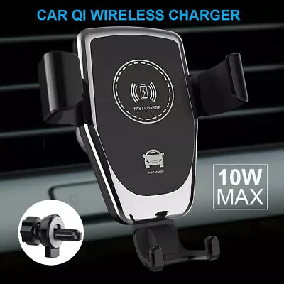 Fast Charging Wireless Charger Car Mount Phone Holder Automatic Clamping AU • $13.29