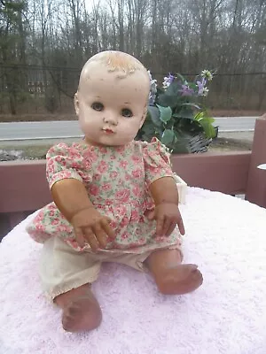 Antique Vintage Magic Skin  Baby Doll With Plastic Head 19  Tlc • $29.99