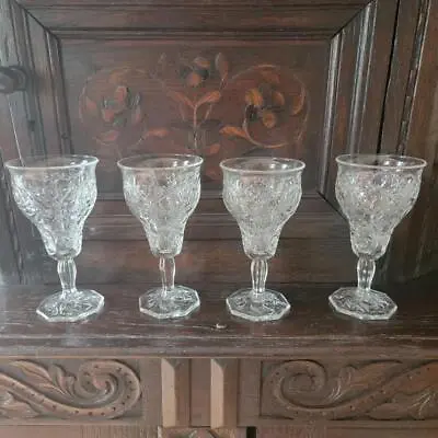 4 Beautiful Vintage McKee Depression Glass Rock Crystal Iced Tea Glasses • $32