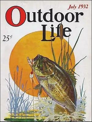 Vintage 1932 Outdoor Life Magazine Cover Reproduction Metal Sign  • $19.99