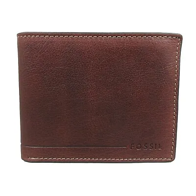 Fossil Allen RFID Traveler Tan Leather Mens Wallet NEW SML1547231 • $37.95