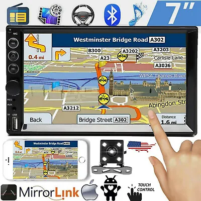 7 2Din Touch Screen Car MP5 Player Stereo FM Radio Phonelink For GPS+Rear Camera • $63.08