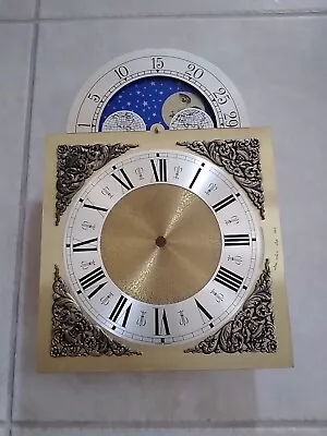 Vintage 1980 Howard Miller Hermle Moon Face Grandfather Clock Dial • $79.99