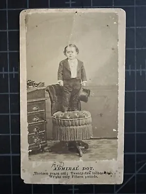 Vintage Admiral Dot CDV - Barnum Sideshow Circus Freak • $20