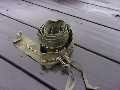 One Military Surplus Zipper 146 In (12 Ft+) Tent Tarp Canvas Truck Trailer Army • $24