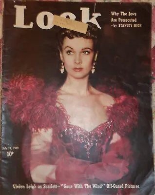 Vintage LOOK Magazine 1939 Vivien Leigh Gone With The Wind Clark Gable • $49.95