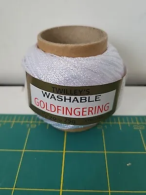 £3.25 • Buy Twilleys Washable Goldfingering 25g White Metallic Crochet Yarn Shade 10