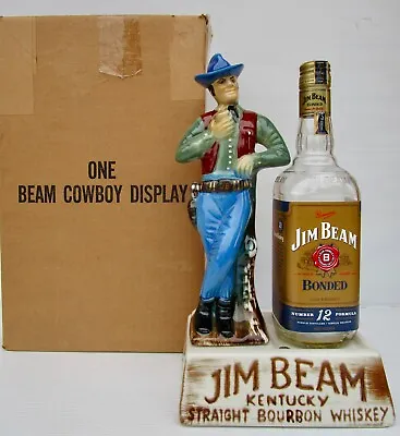 Jim Beam  1971 American Cowboy Back Bar Piece In Original Box!!!!!!!!!!! • $475