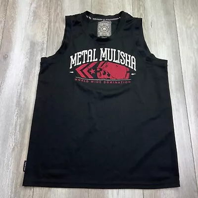 Metal Mulisha Shirt Mens Large Black Red Tank Top Basketball Jersey Motocross • $38.84