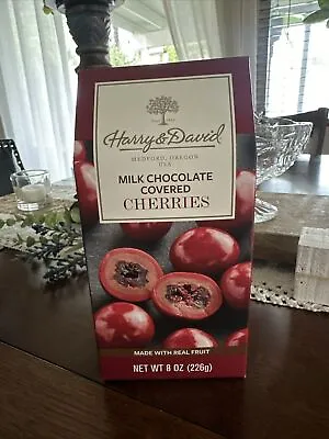 NEW Harry & David Gourmet Milk Chocolate Cherries 8 Oz Sealed Box Exp. 2/28/25 • $15.50