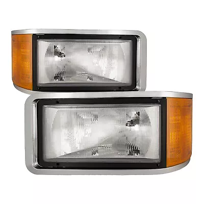 Headlamps Pair Fits Mack CH600 87-04/CH613 94-04/CL600 CL700 93-04 • $218.74