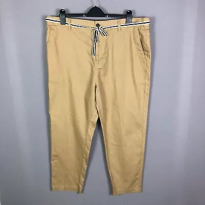 Zanerobe Mens Tan Jumpa Cotton Linen Blend Chino Pants Size 38 • $40