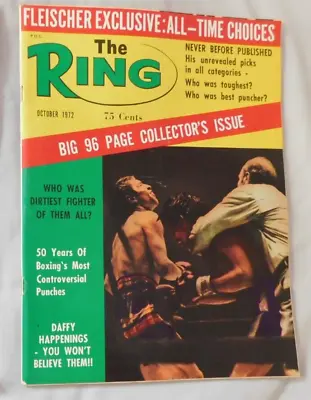 $10 • Buy Roberto Duran Vs Ken Buchanan October 1972 The Ring Boxing Magazine Vg/ex