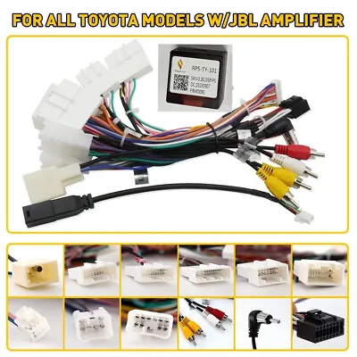 For Toyota Car Stereo Radio Power Harness Cable Wire Adapter Support JBL AMP  • $25.59